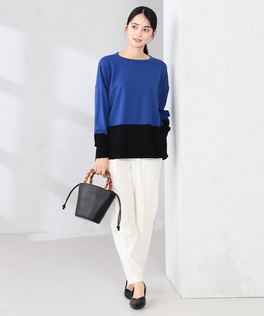 K2FKA18039 a.v.v(アー・ヴェ・ヴェ) バイカラーニット【新色追加】 レッド