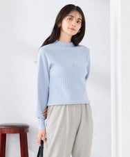 K2FKA24044 a.v.v(アー・ヴェ・ヴェ) プチハイネック針抜きニット【新色追加】 ライトブルー