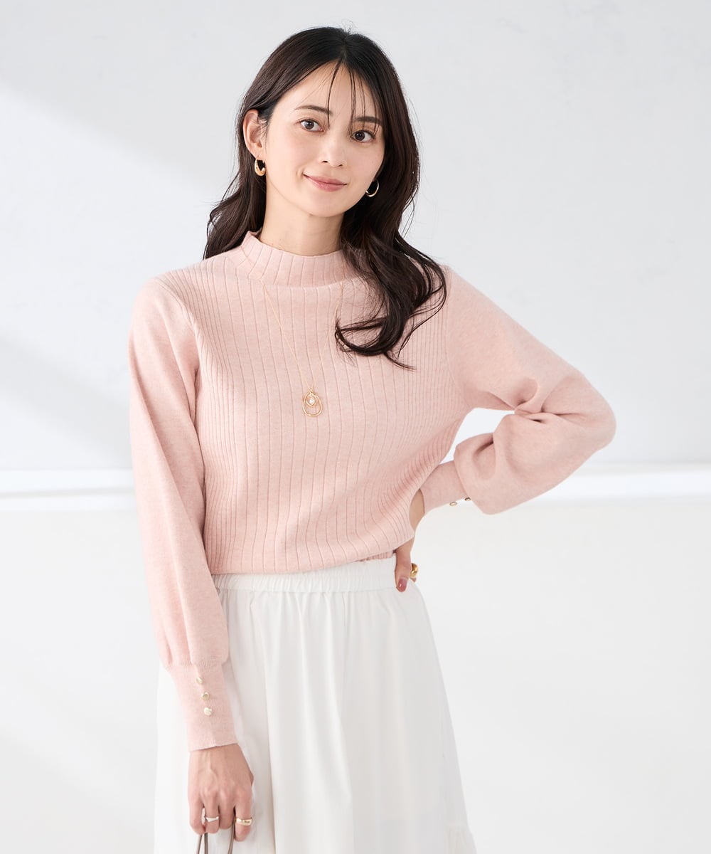 K2FKA24044 a.v.v(アー・ヴェ・ヴェ) プチハイネック針抜きニット【新色追加】 ラベンダー