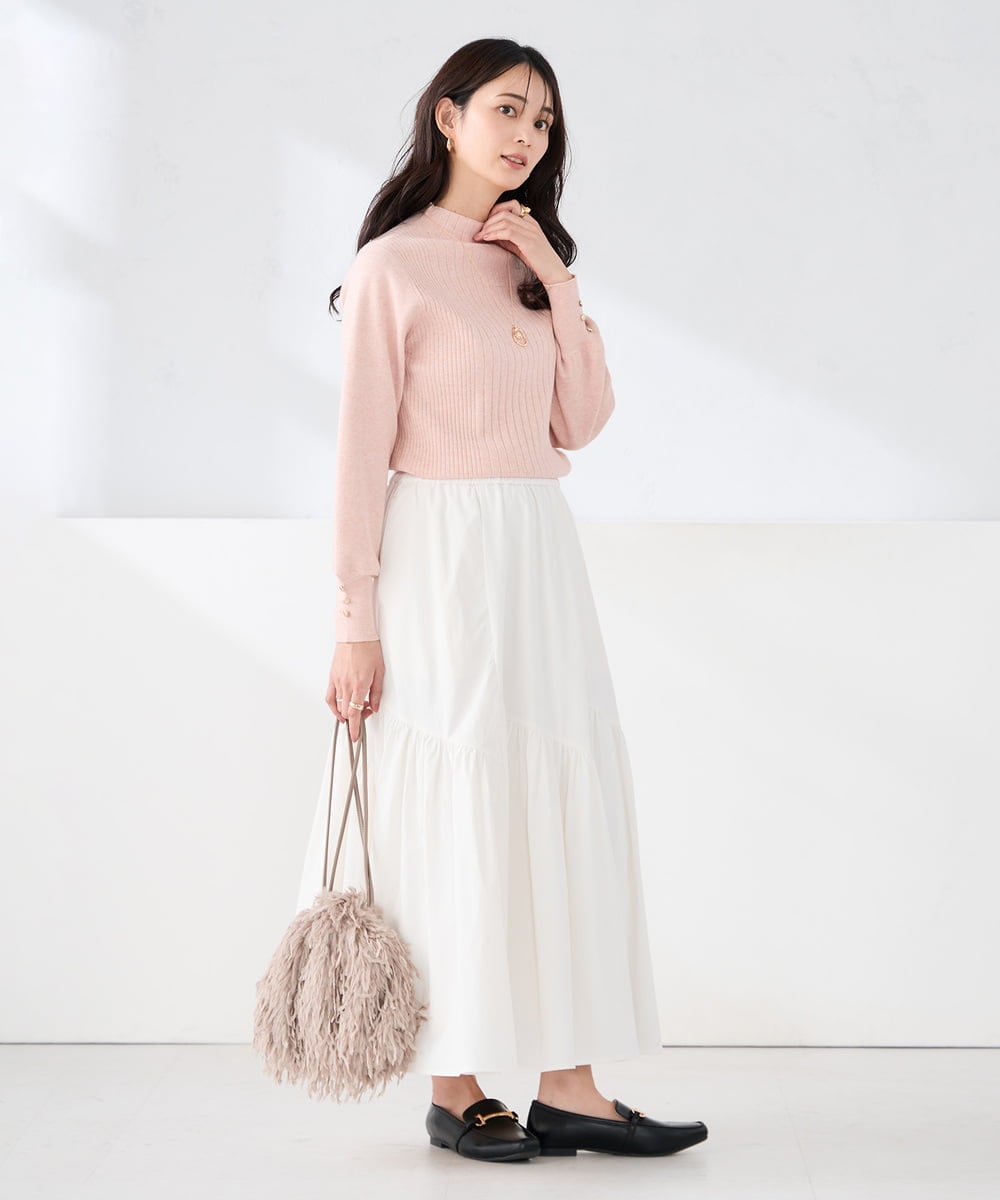 K2FKA24044 a.v.v(アー・ヴェ・ヴェ) プチハイネック針抜きニット【新色追加】 ラベンダー