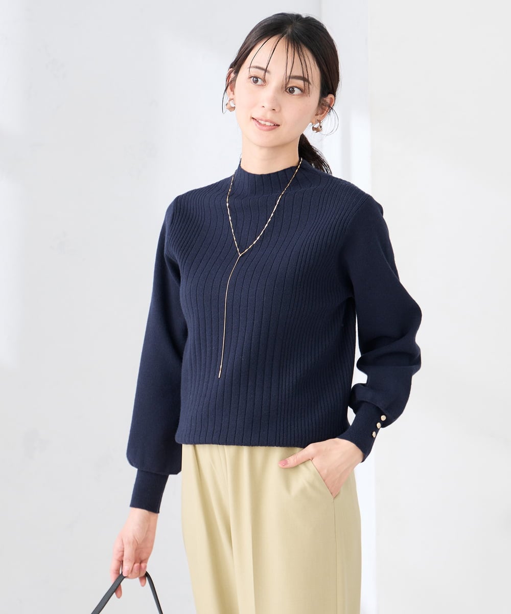 K2FKA24044 a.v.v(アー・ヴェ・ヴェ) プチハイネック針抜きニット【新色追加】 ラベンダー