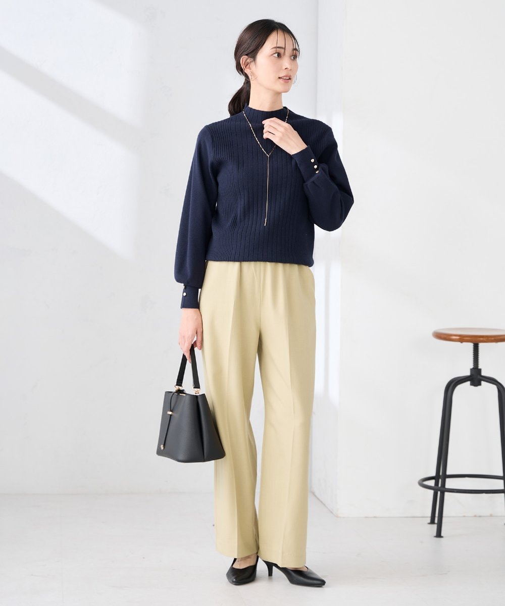 K2FKA24044 a.v.v(アー・ヴェ・ヴェ) プチハイネック針抜きニット【新色追加】 ラベンダー