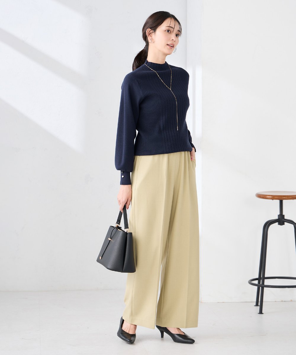 K2FKA24044 a.v.v(アー・ヴェ・ヴェ) プチハイネック針抜きニット【新色追加】 ラベンダー