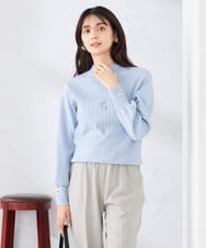 K2FKA24044 a.v.v(アー・ヴェ・ヴェ) プチハイネック針抜きニット【新色追加】 ラベンダー