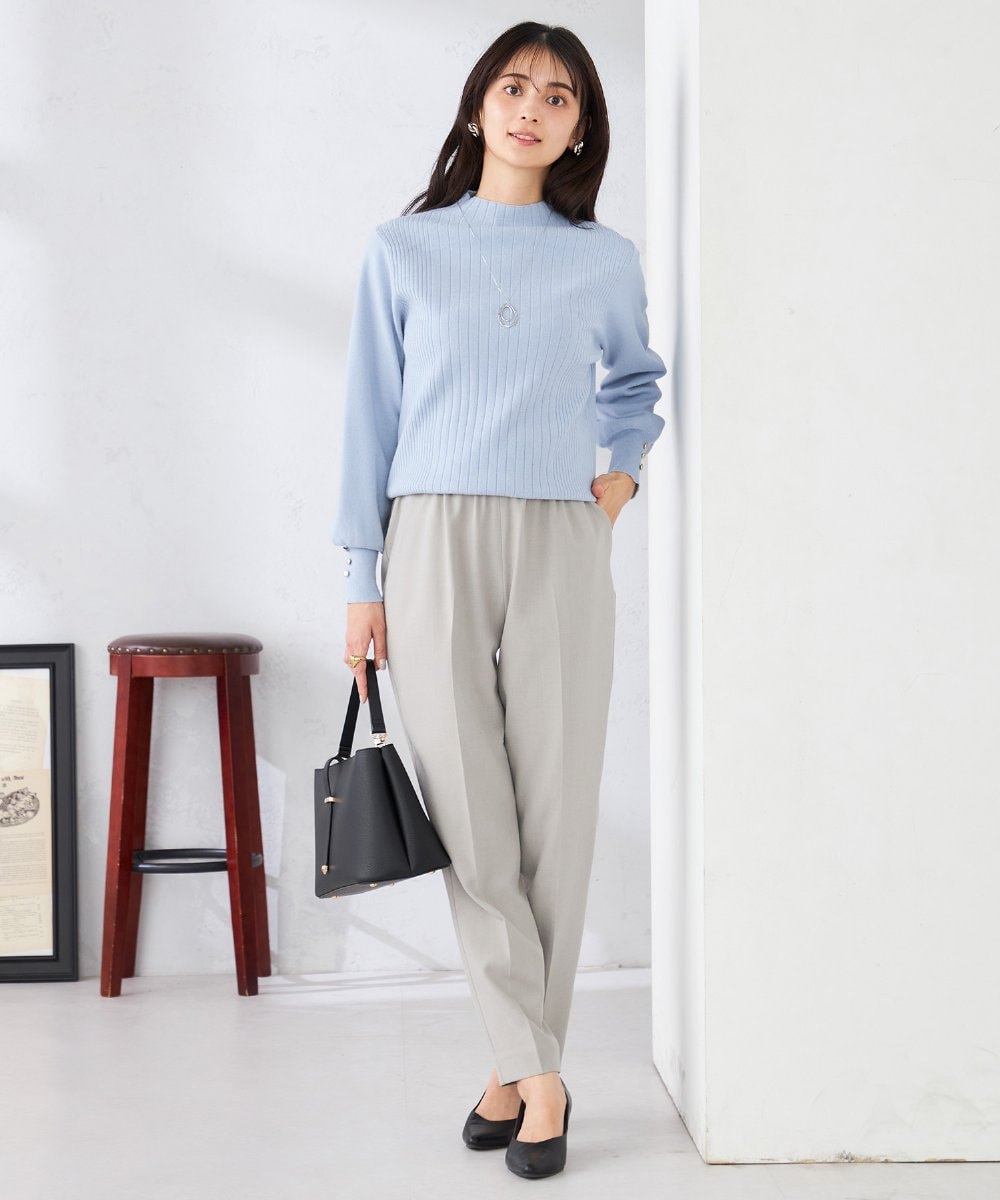 K2FKA24044 a.v.v(アー・ヴェ・ヴェ) プチハイネック針抜きニット【新色追加】 ラベンダー