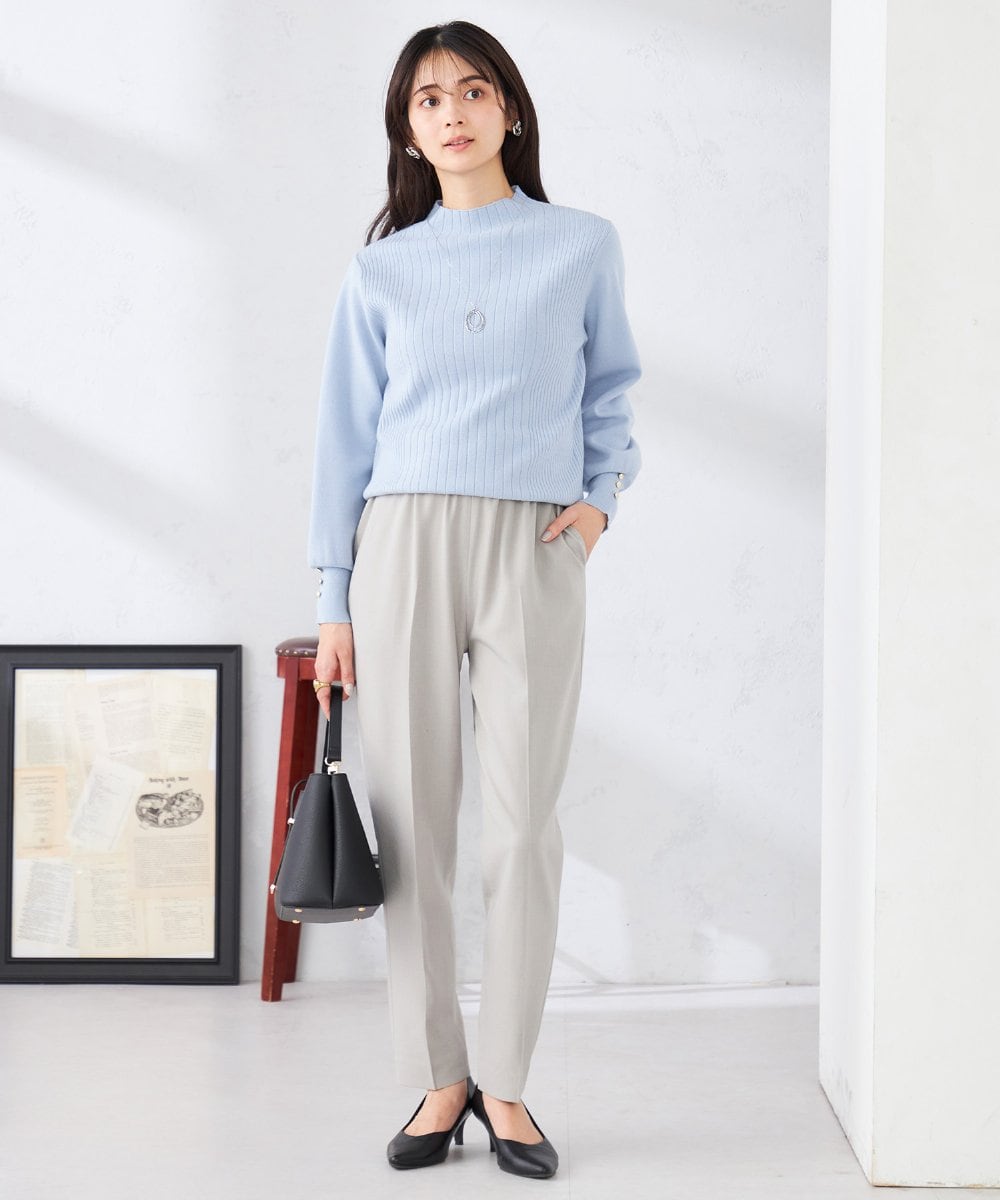 K2FKA24044 a.v.v(アー・ヴェ・ヴェ) プチハイネック針抜きニット【新色追加】 ラベンダー