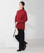 K2FKA55049 a.v.v(アー・ヴェ・ヴェ) ケーブル編みバイアスデザインニット レッド