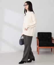 K2FKA55049 a.v.v(アー・ヴェ・ヴェ) ケーブル編みバイアスデザインニット レッド