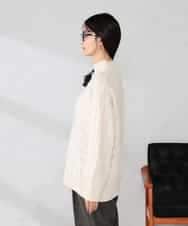 K2FKA55049 a.v.v(アー・ヴェ・ヴェ) ケーブル編みバイアスデザインニット レッド