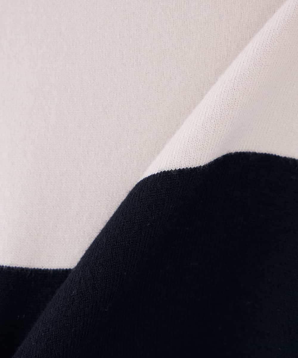 K2FKD18039 a.v.v(アー・ヴェ・ヴェ) 【洗える】バイカラーニット レッド×ブラック
