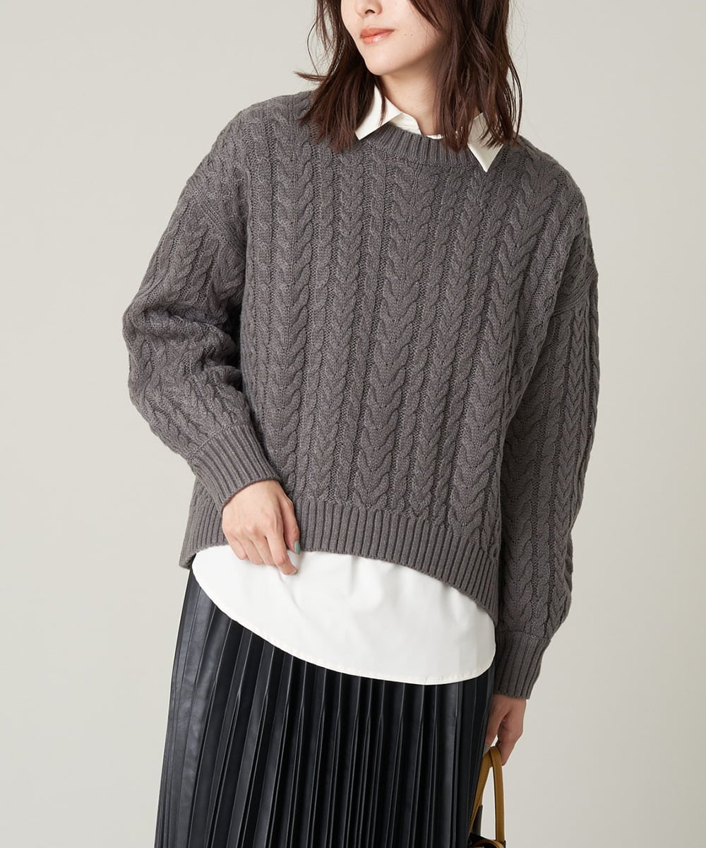 Knit Pullover  グレーA 36 ニット　プルオーバー