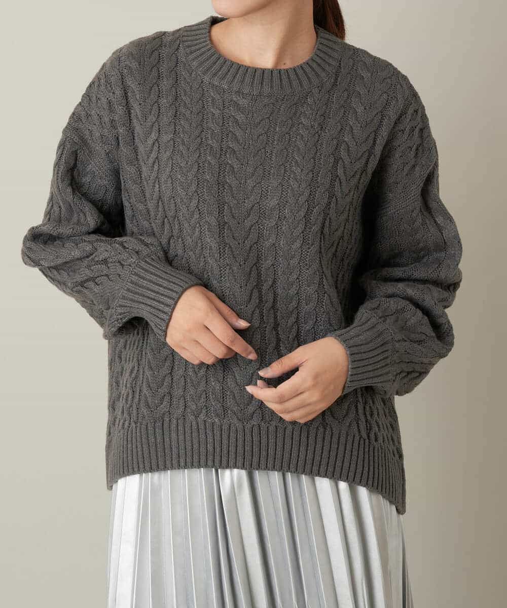 Knit Pullover  グレーA 36 ニット　プルオーバー