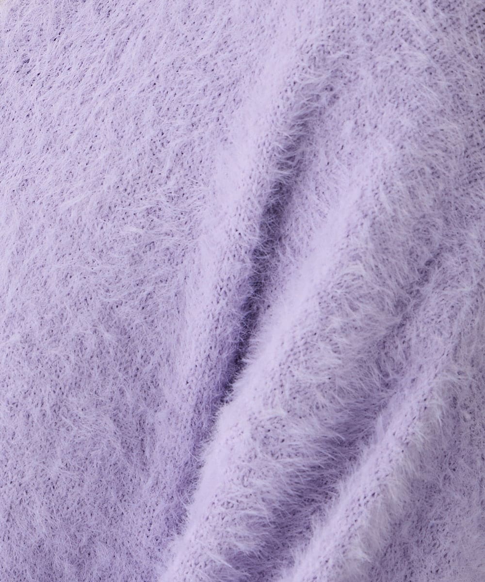 K2FLA21044 a.v.v(アー・ヴェ・ヴェ) フェザーヤーンVネックニット ラベンダー