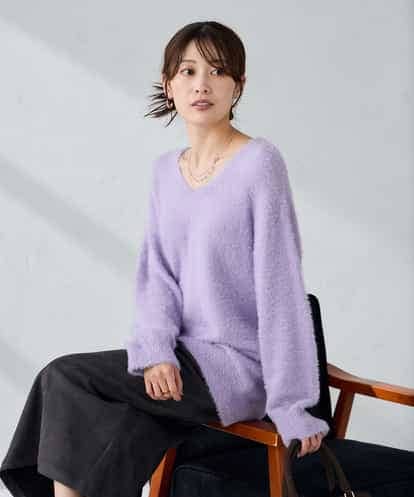 K2FLA21044 a.v.v フェザーヤーンVネックニット