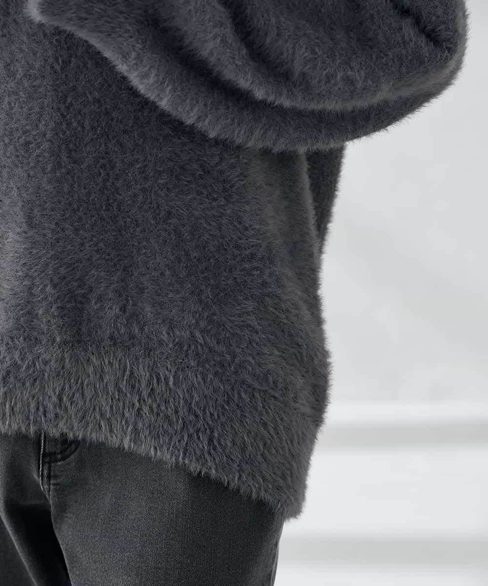 K2FLA21044 a.v.v(アー・ヴェ・ヴェ) フェザーヤーンVネックニット ラベンダー