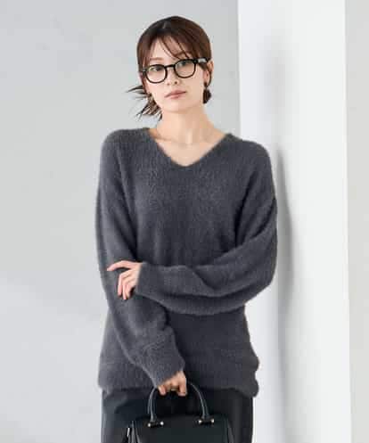 K2FLA21044 a.v.v フェザーヤーンVネックニット