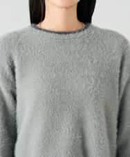 K2FLA32049 a.v.v(アー・ヴェ・ヴェ) フェザーヤーンバイカラーニット ピンク