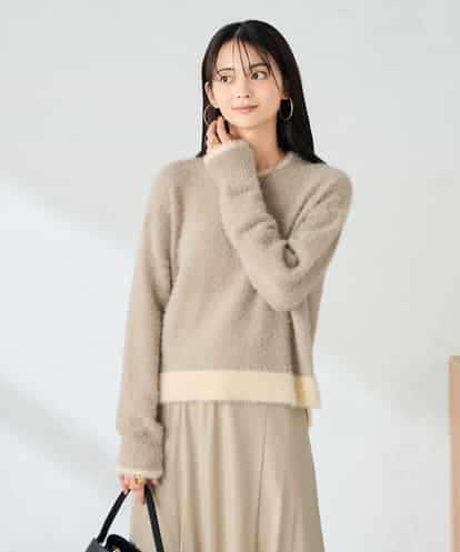 K2FLA32049 a.v.v フェザーヤーンバイカラーニット