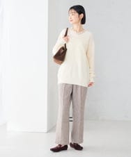 K2FLD22059 a.v.v(アー・ヴェ・ヴェ) レースネック ニット アイボリー