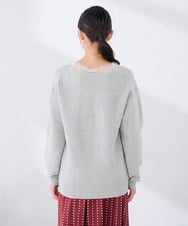 K2FLD22059 a.v.v(アー・ヴェ・ヴェ) レースネック ニット グレー