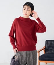 K2FLD28049 a.v.v(アー・ヴェ・ヴェ) 前後2WAY ロールネック ニット レッド