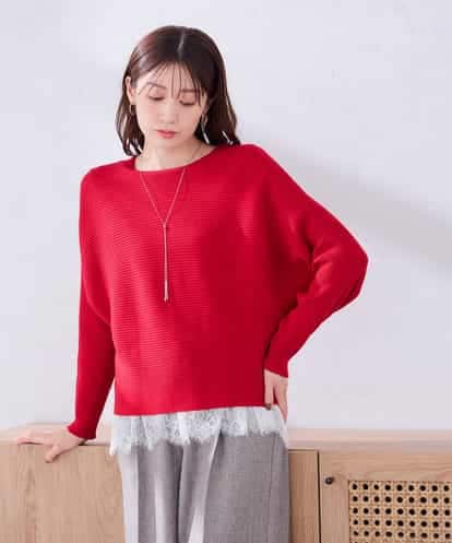 K2FLD37049 a.v.v バックパール ショート丈 ニット
