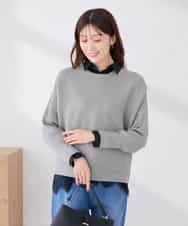K2FLD37049 a.v.v(アー・ヴェ・ヴェ) バックパール ショート丈 ニット レッド