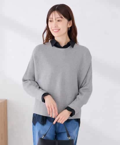 K2FLD37049 a.v.v バックパール ショート丈 ニット