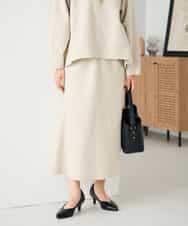 K2HBD15059 a.v.v(アー・ヴェ・ヴェ) 【洗える/ストレッチ】ウールライクジャージマーメイドスカート ベージュ