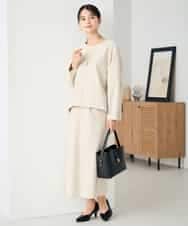 K2HBD15059 a.v.v(アー・ヴェ・ヴェ) 【洗える/ストレッチ】ウールライクジャージマーメイドスカート ベージュ