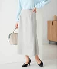 K2HBD15059 a.v.v(アー・ヴェ・ヴェ) 【洗える/ストレッチ】ウールライクジャージマーメイドスカート ベージュ