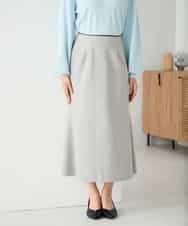 K2HBD15059 a.v.v(アー・ヴェ・ヴェ) 【洗える/ストレッチ】ウールライクジャージマーメイドスカート ベージュ