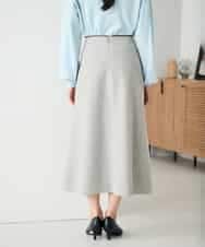 K2HBD15059 a.v.v(アー・ヴェ・ヴェ) 【洗える/ストレッチ】ウールライクジャージマーメイドスカート ベージュ