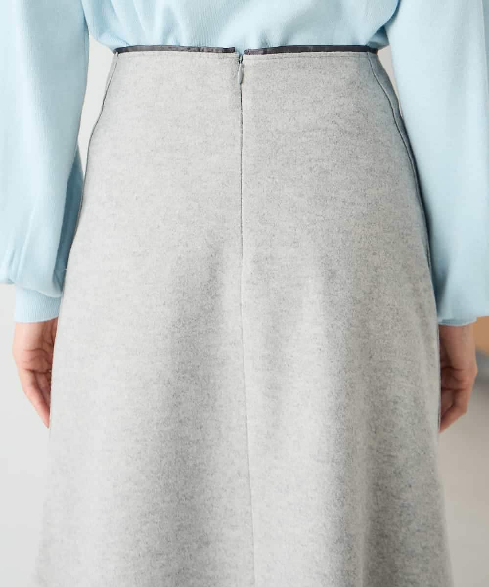 K2HBD15059 a.v.v(アー・ヴェ・ヴェ) 【洗える/ストレッチ】ウールライクジャージマーメイドスカート ベージュ