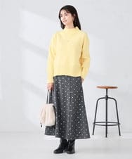 K2HBD16059 a.v.v(アー・ヴェ・ヴェ) 箔ドットフレアスカート ダークグレー