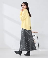 K2HBD16059 a.v.v(アー・ヴェ・ヴェ) 箔ドットフレアスカート ダークグレー