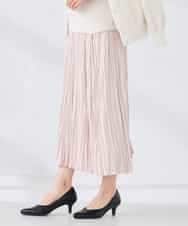 K2HBD17059 a.v.v(アー・ヴェ・ヴェ) 【洗える】フェイクスエードランダムプリーツスカート ピンク
