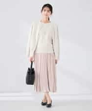 K2HBD17059 a.v.v(アー・ヴェ・ヴェ) 【洗える】フェイクスエードランダムプリーツスカート ピンク