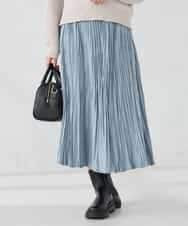 K2HBD17059 a.v.v(アー・ヴェ・ヴェ) 【洗える】フェイクスエードランダムプリーツスカート ピンク