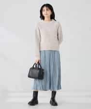 K2HBD17059 a.v.v(アー・ヴェ・ヴェ) 【洗える】フェイクスエードランダムプリーツスカート ピンク