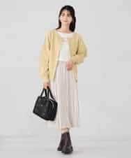 K2HBD17059 a.v.v(アー・ヴェ・ヴェ) 【洗える】フェイクスエードランダムプリーツスカート ピンク