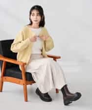 K2HBD17059 a.v.v(アー・ヴェ・ヴェ) 【洗える】フェイクスエードランダムプリーツスカート ピンク