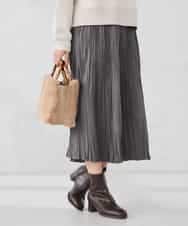 K2HBD17059 a.v.v(アー・ヴェ・ヴェ) 【洗える】フェイクスエードランダムプリーツスカート ピンク