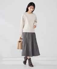 K2HBD17059 a.v.v(アー・ヴェ・ヴェ) 【洗える】フェイクスエードランダムプリーツスカート ピンク