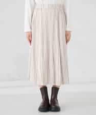 K2HBD17059 a.v.v(アー・ヴェ・ヴェ) 【洗える】フェイクスエードランダムプリーツスカート ピンク