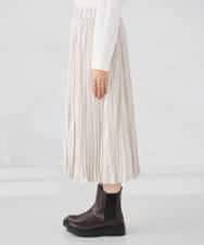 K2HBD17059 a.v.v(アー・ヴェ・ヴェ) 【洗える】フェイクスエードランダムプリーツスカート ピンク