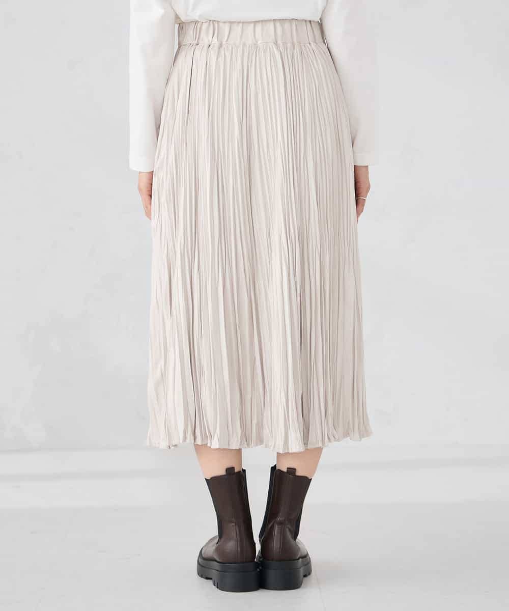 K2HBD17059 a.v.v(アー・ヴェ・ヴェ) 【洗える】フェイクスエードランダムプリーツスカート ピンク