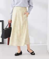 K2HDD07054 a.v.v(アー・ヴェ・ヴェ) フラワープリントマーメイドスカート ベージュ