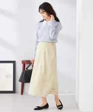 K2HDD07054 a.v.v(アー・ヴェ・ヴェ) フラワープリントマーメイドスカート ベージュ