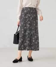 K2HDD07054 a.v.v(アー・ヴェ・ヴェ) フラワープリントマーメイドスカート ベージュ